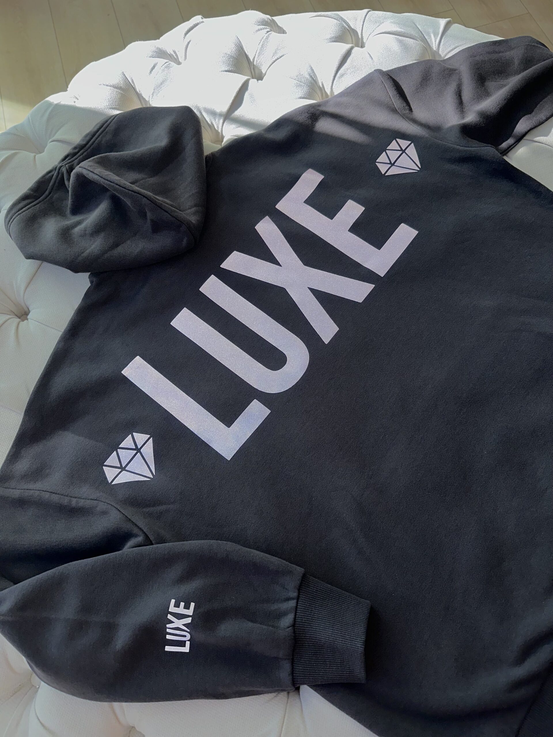 Hoodie LUXE reflective gris